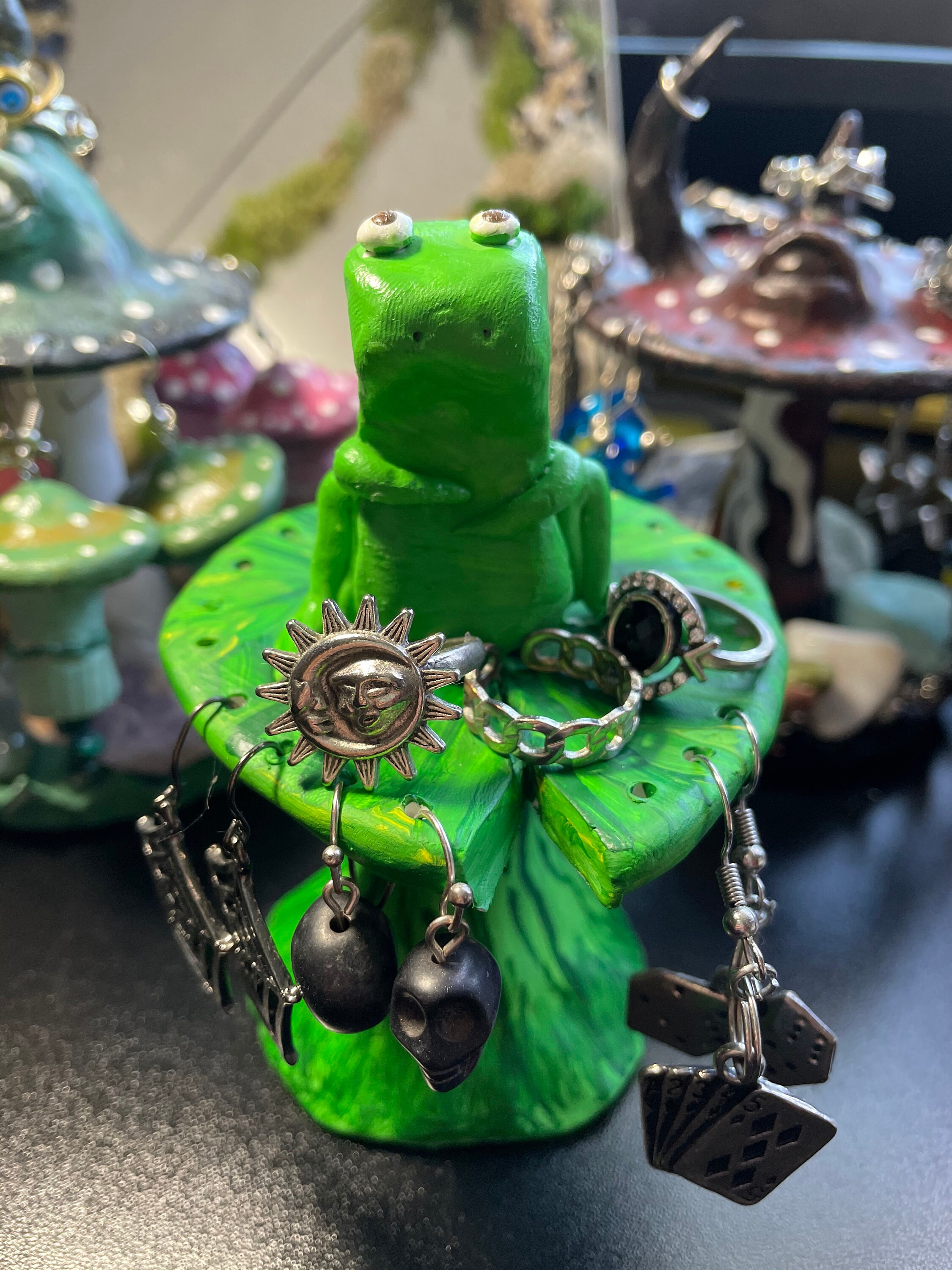 Frog earring holder Etsy