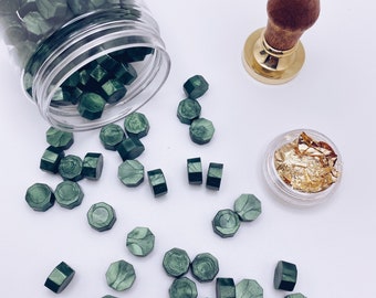Forest Green Sealing Wax Beads for Invitation | Decorative Envelop Seal | Gift Wrapping | Wax Melts