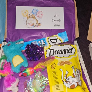 Personalized Cat Treat birthday box