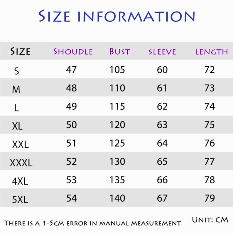 a size guide for a women's shirt