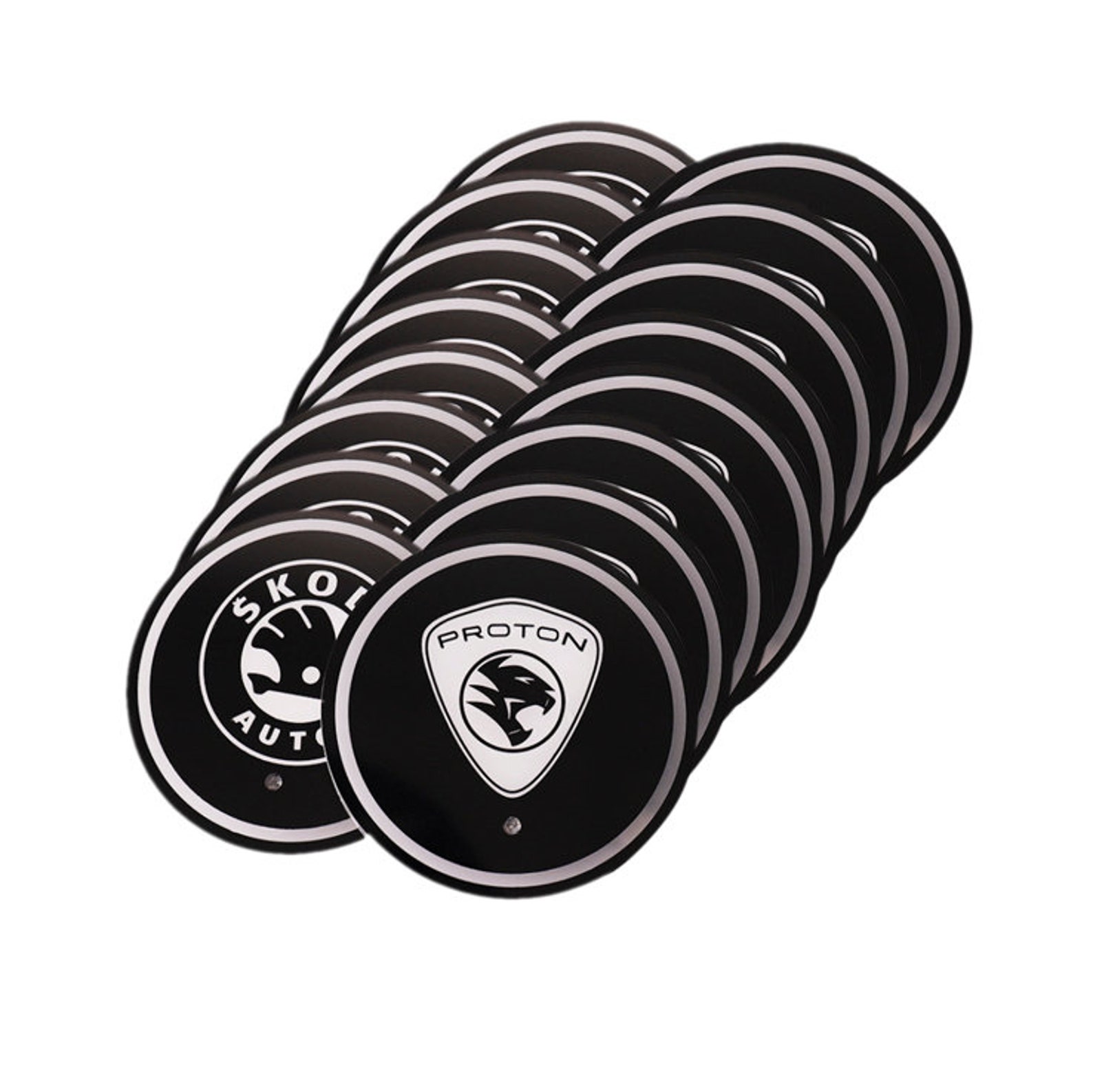 LED Car Coasters Set Of 2 Made To Order Car Logo Car Etsy