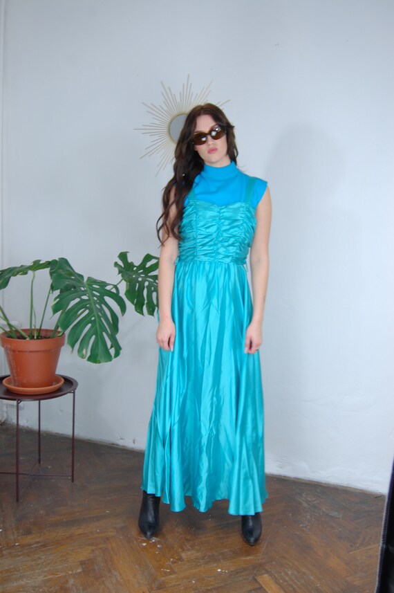 Vintage y2k shine baggy maxi wedding bright dress… - image 5