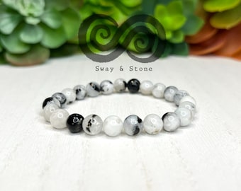 Rainbow Moonstone Bracelet- Intuition, Healing, Balance, Calm, Protection