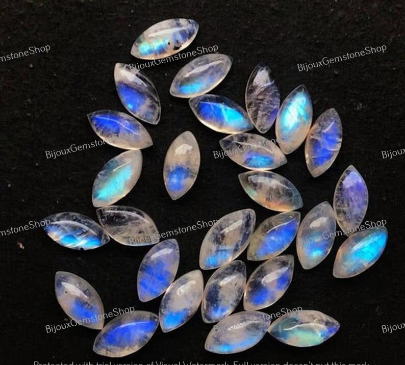 Natural Rainbow Moonstone Marquise Cabochon 3X6MM-8X16MM Loose Gemstone Free Shipping 3X6MM,4X8MM,5X10MM,6X12MM,7X14MM,8X16MM.