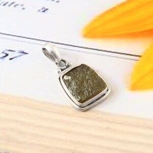 Natural moldavite stone pendant authentic certified 100% moldavite stone.