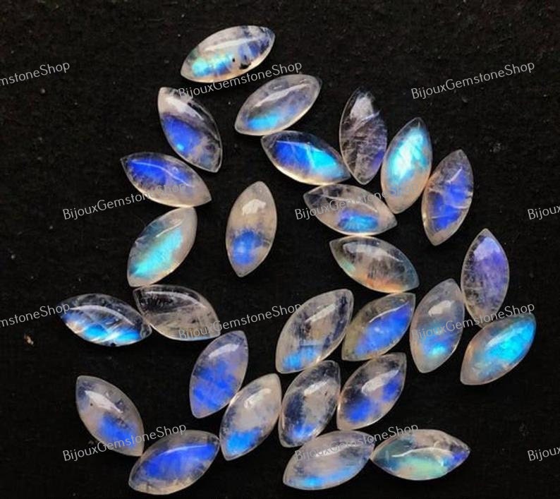 Natural Rainbow Moonstone Marquise Cabochon 3X6MM-8X16MM Loose Gemstone Free Shipping 3X6MM,4X8MM,5X10MM,6X12MM,7X14MM,8X16MM.