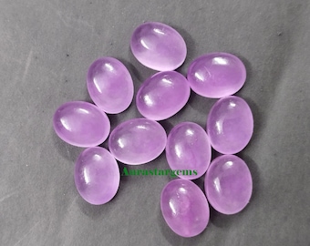 Natural Lavender Jade Calibrated Oval Shape Jewellery Cabochons 4x6,5x7,6x8,7x9,8x10,9x11,10x12,10x14,12x16,13x18,15x20,16x22,18x25, 20x30MM