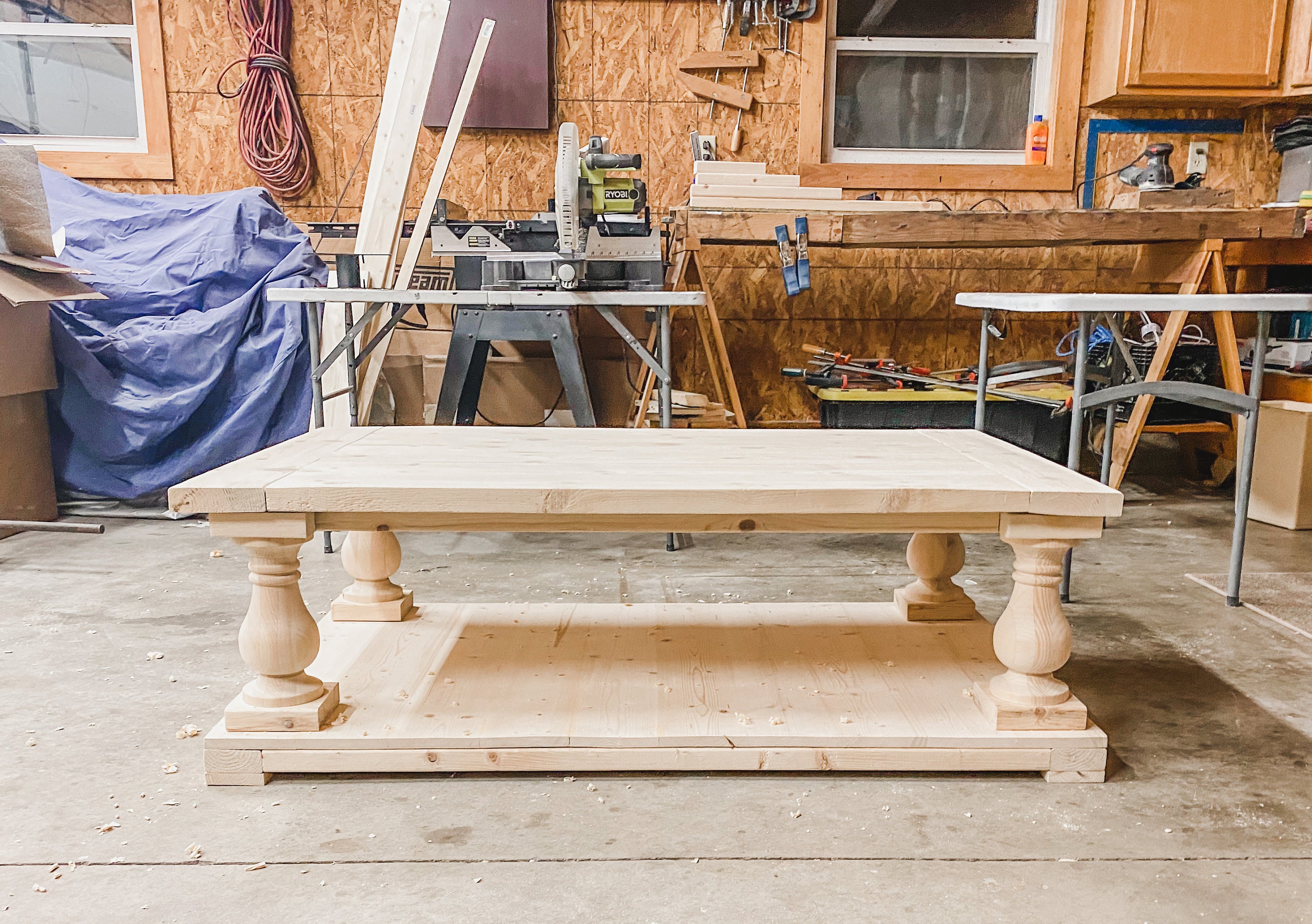 Custom ChunkyLeg Balustrade Coffee Table Etsy