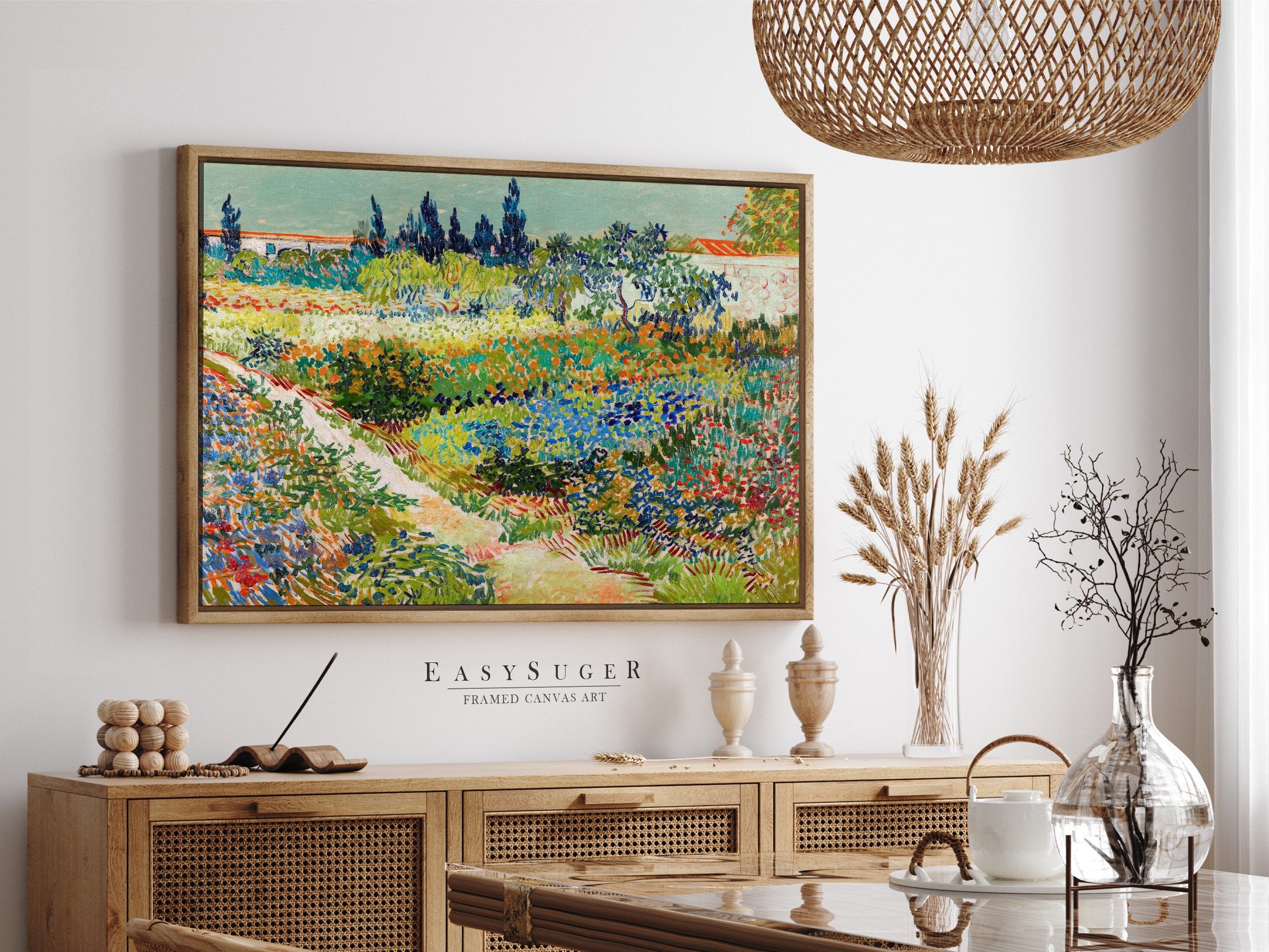 Discover Vincent Van Gogh | Garden in Arles Canvas Art Print Wall Art