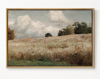EasySuger Vintage Landscape Wall Art, Nature Framed Large Gallery Art, Oil Painting Art Ready to Hang (with hanging kit)