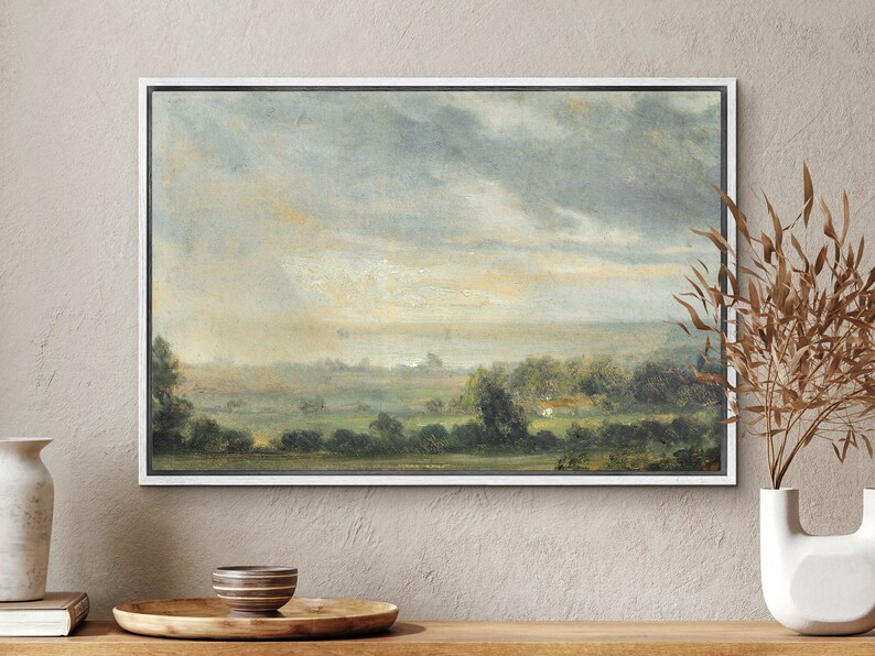 Easysuger Vintage Landscape Print on Framed Canvas Wall Art Etsy