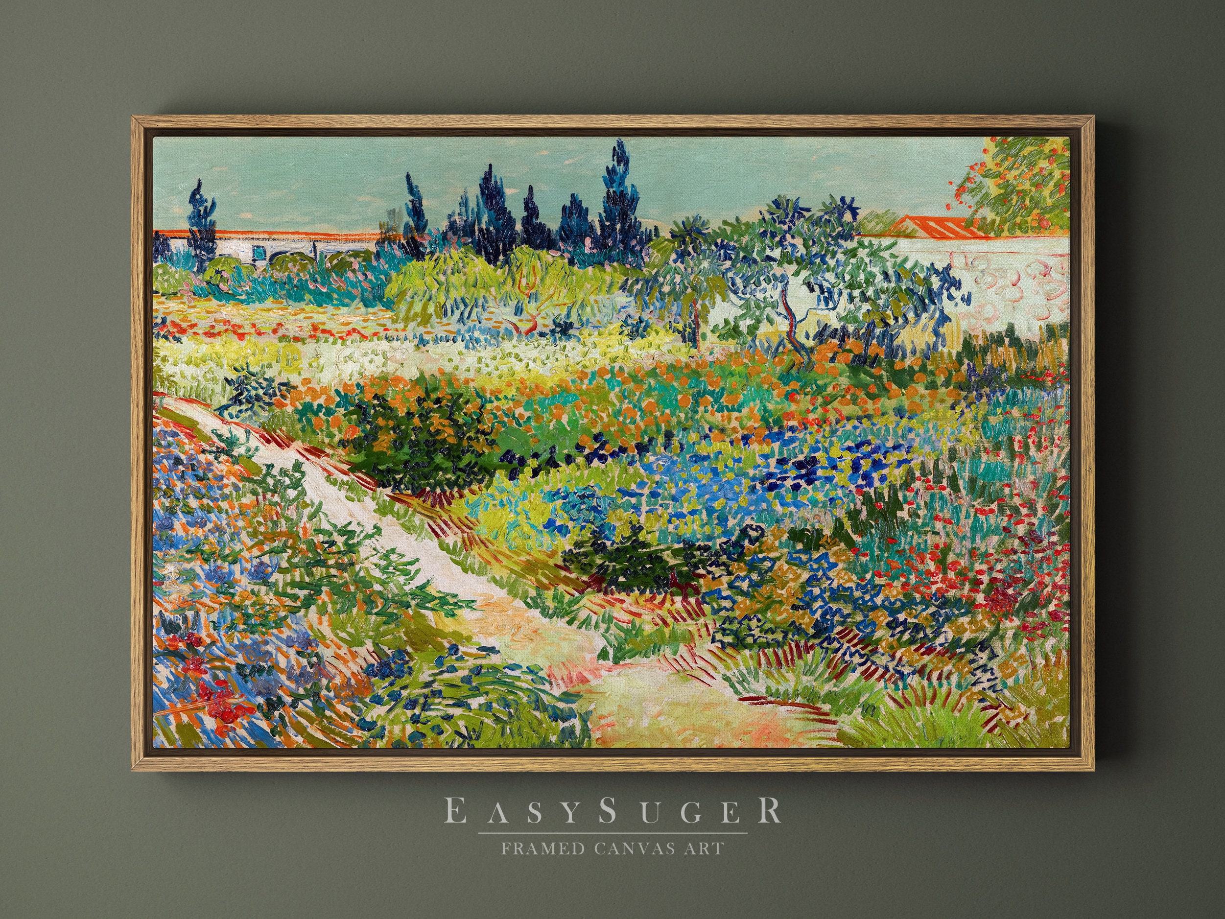 Discover Vincent Van Gogh | Garden in Arles Canvas Art Print Wall Art