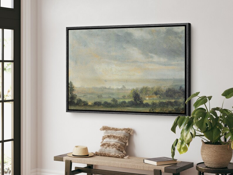 Easysuger Vintage Landscape Print on Framed Canvas Wall Art Etsy