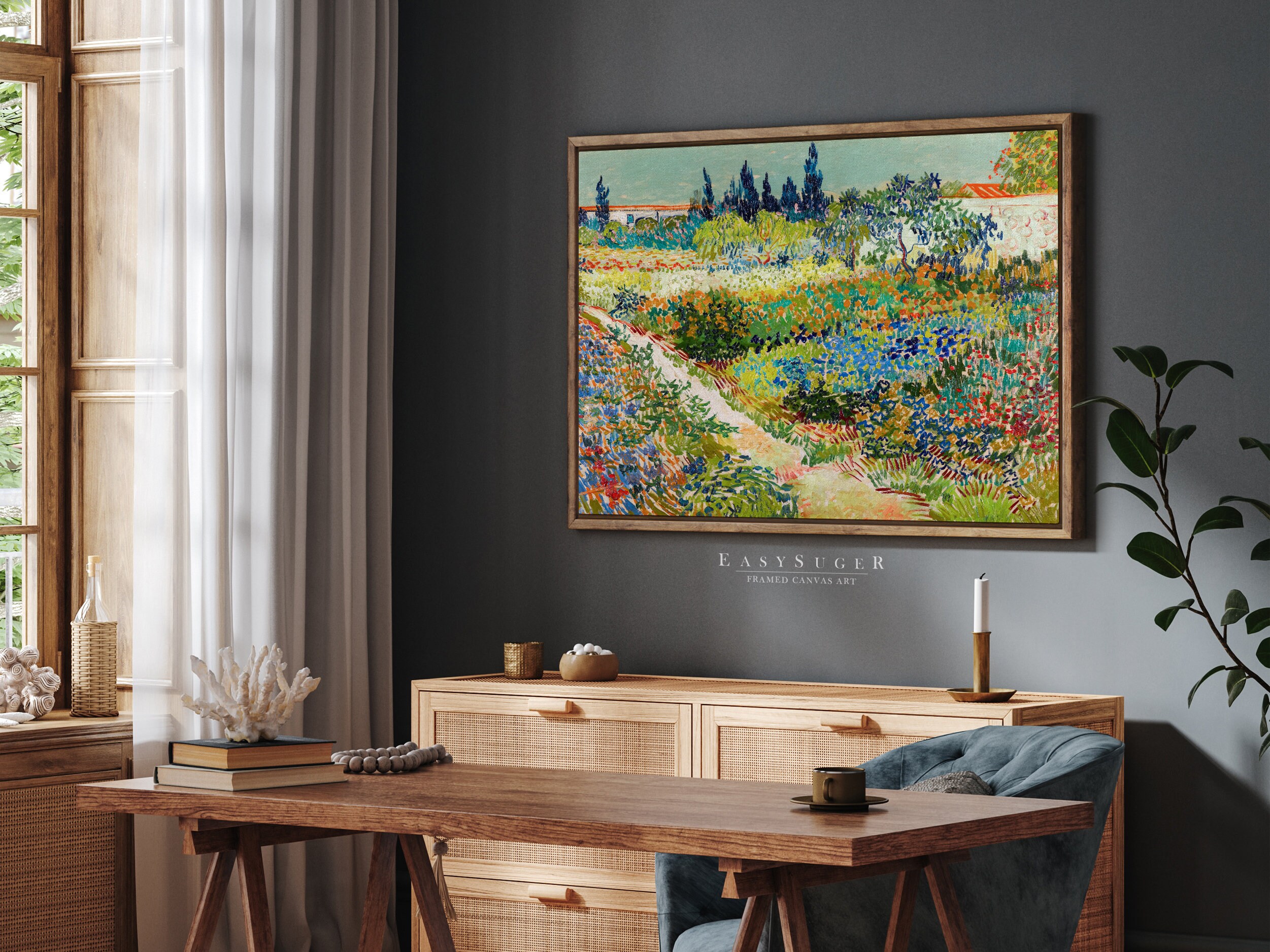 Discover Vincent Van Gogh | Garden in Arles Canvas Art Print Wall Art