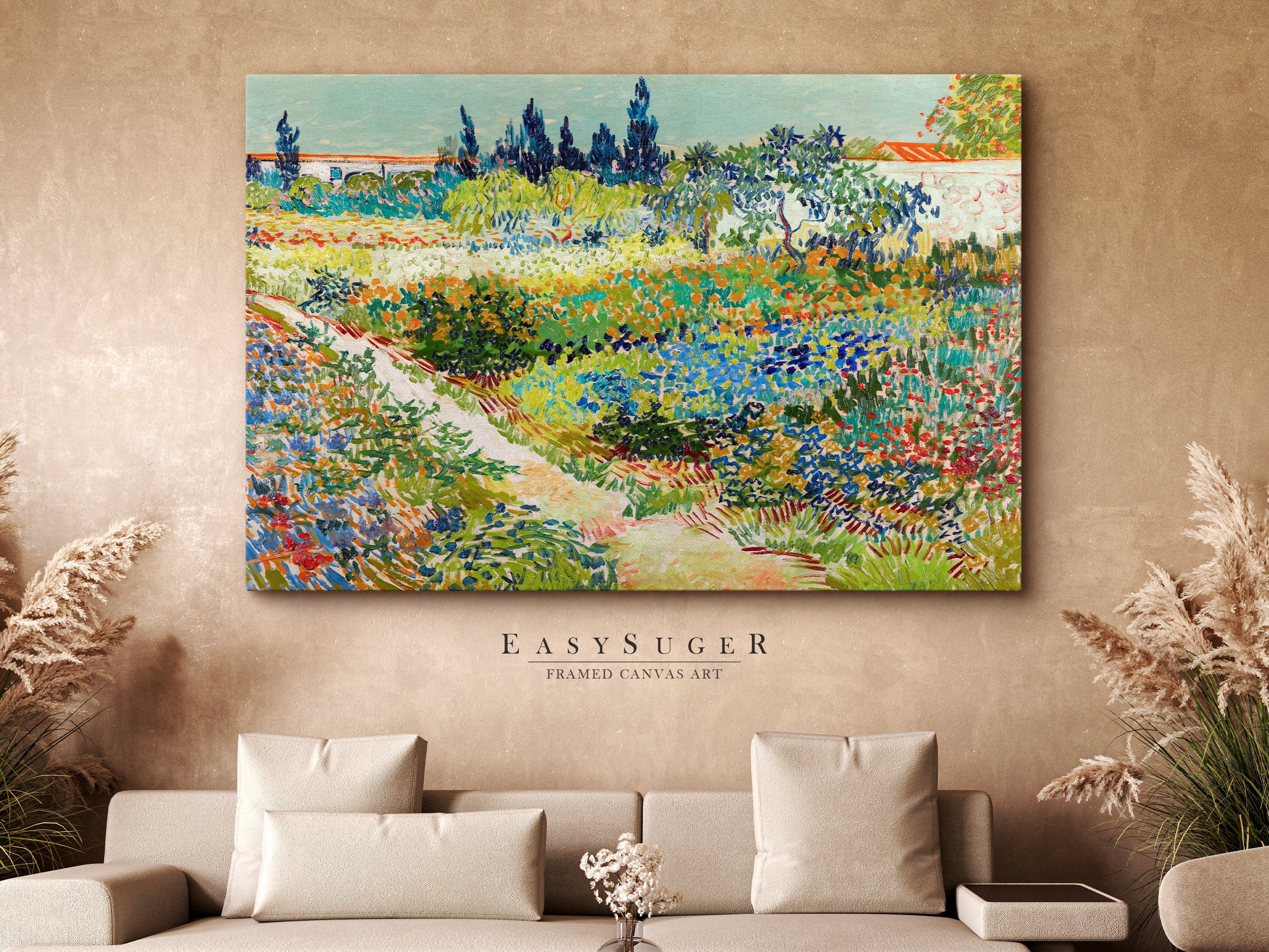 Discover Vincent Van Gogh | Garden in Arles Canvas Art Print Wall Art