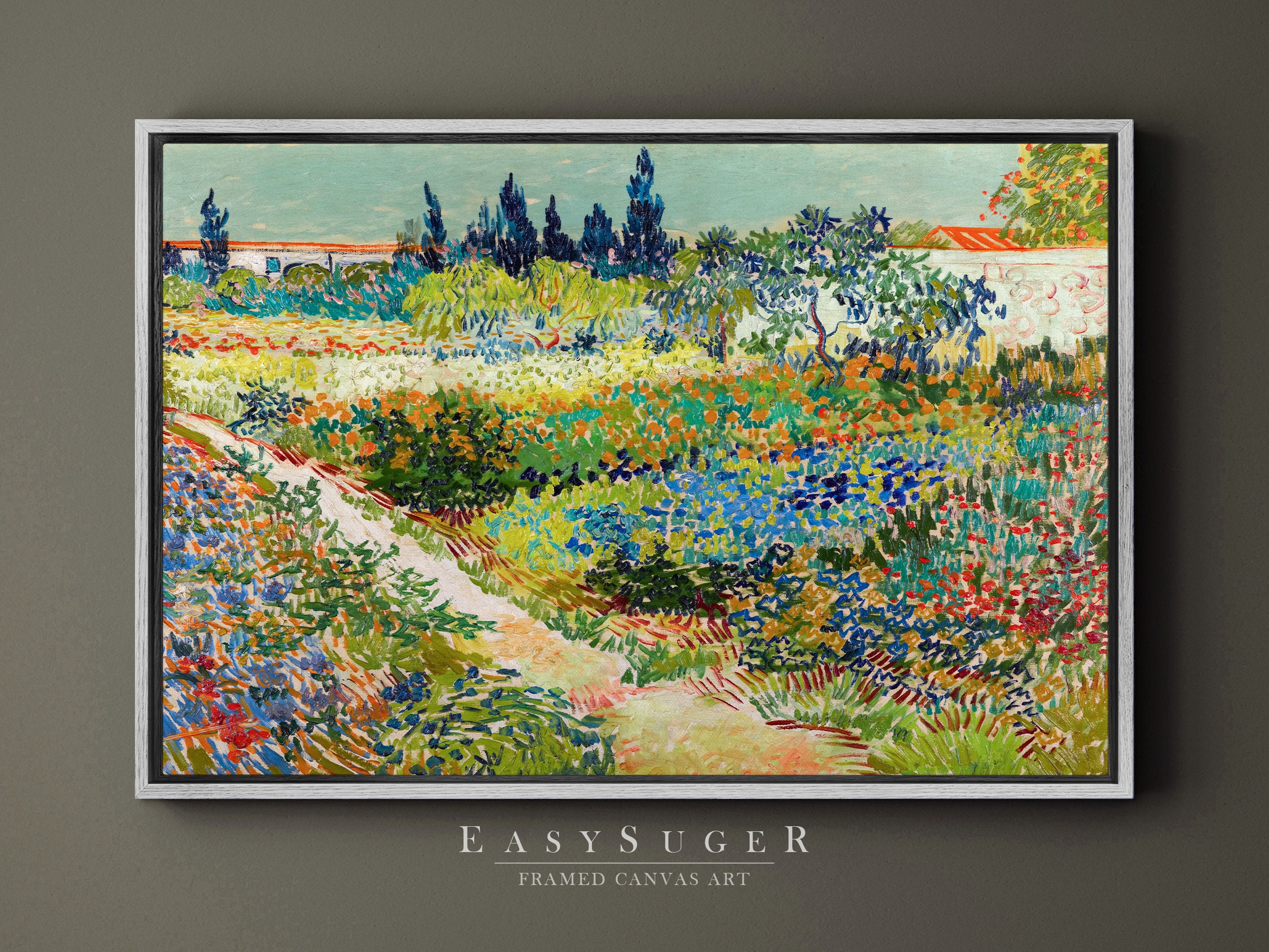 Discover Vincent Van Gogh | Garden in Arles Canvas Art Print Wall Art