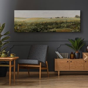 Easysuger Wildflower Field Landscape Oil Painting Framed Canvas Print ...