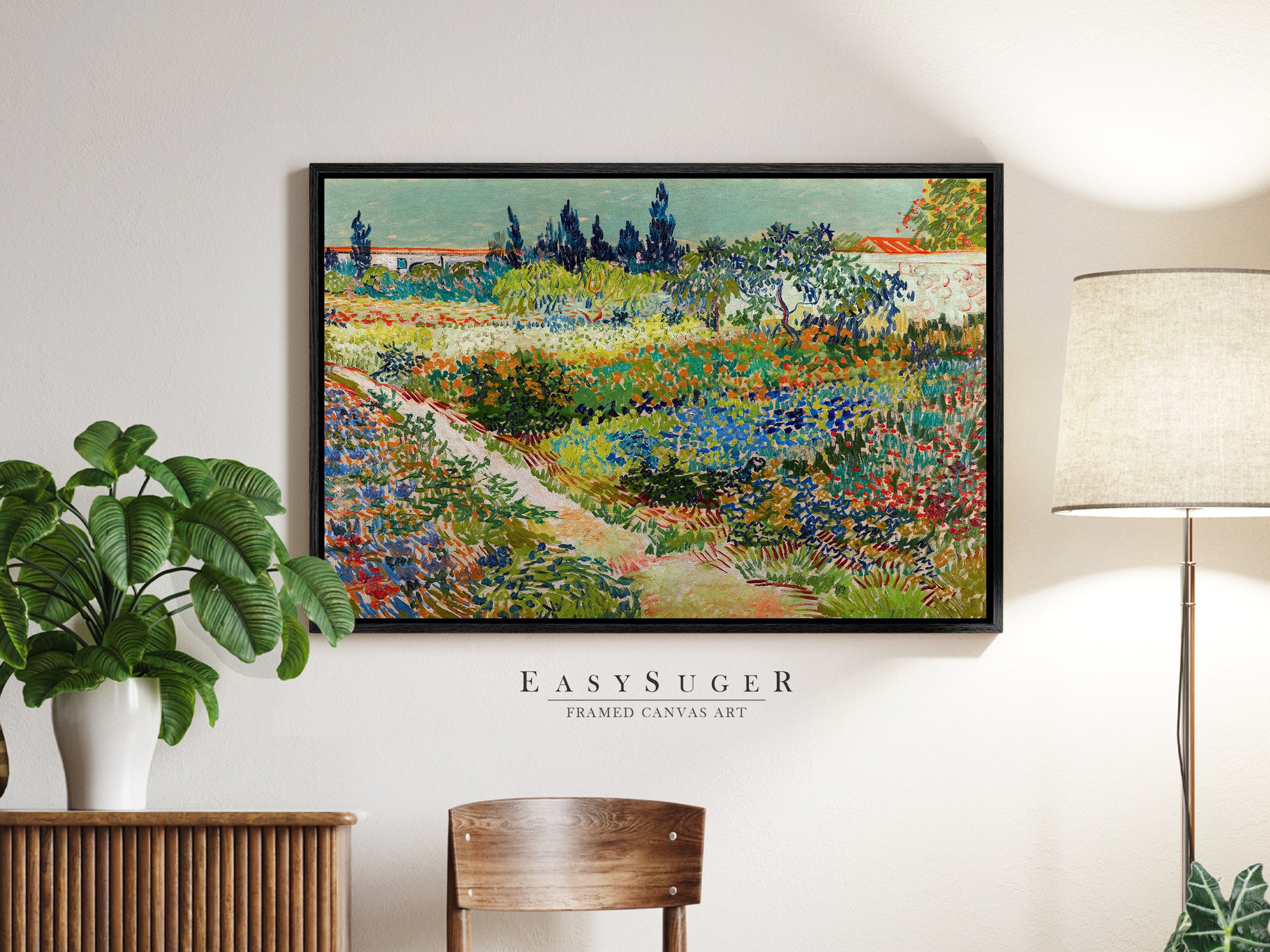 Discover Vincent Van Gogh | Garden in Arles Canvas Art Print Wall Art