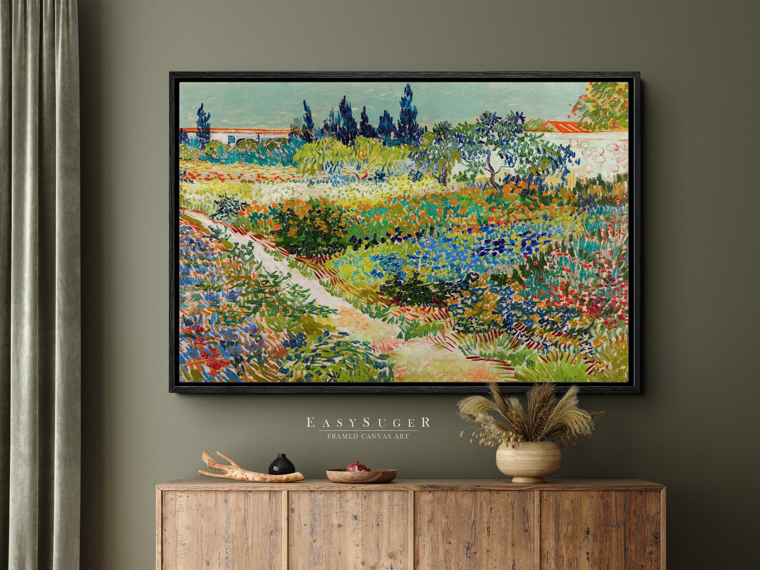 Discover Vincent Van Gogh | Garden in Arles Canvas Art Print Wall Art