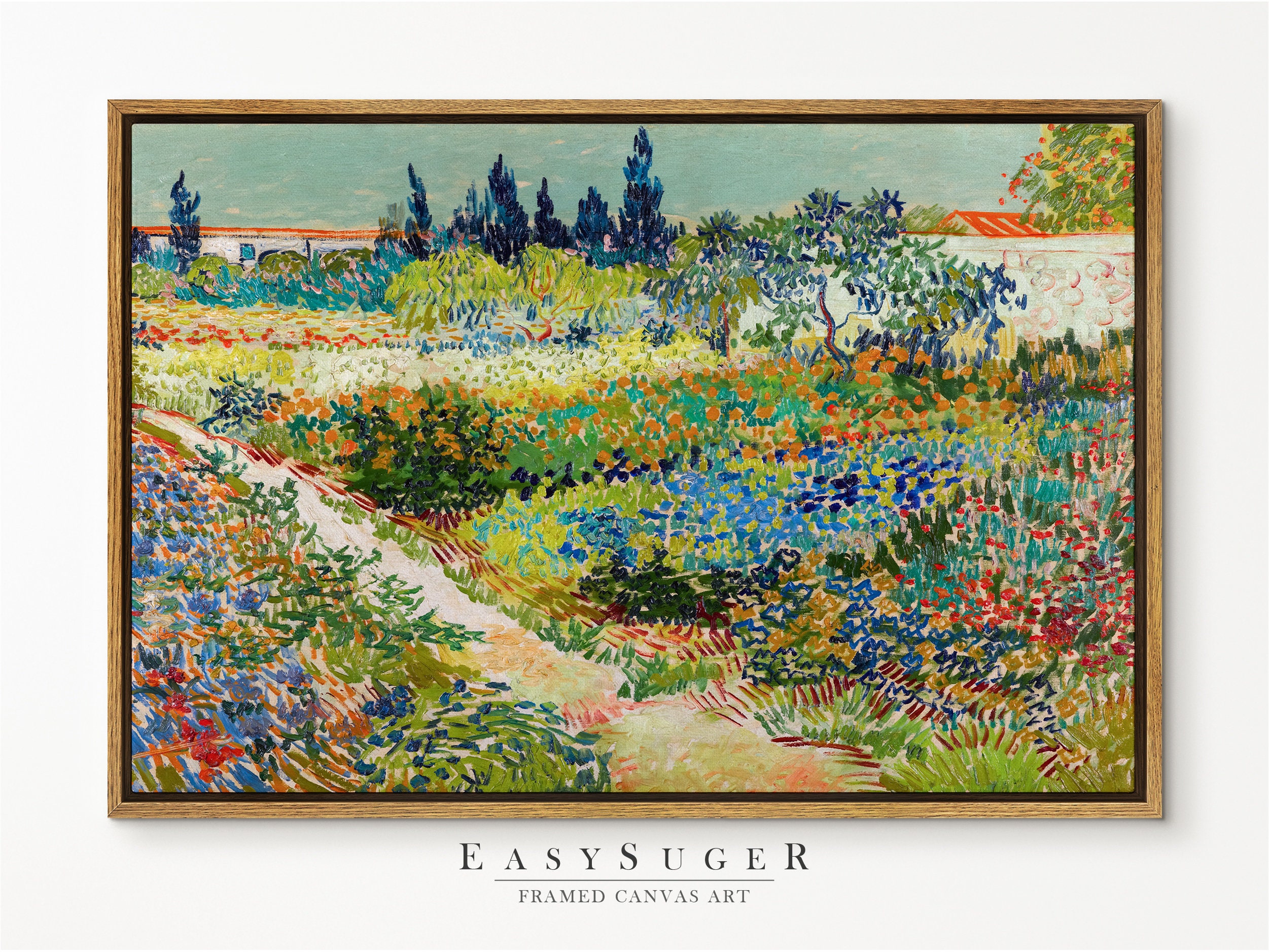 Discover Vincent Van Gogh | Garden in Arles Canvas Art Print Wall Art