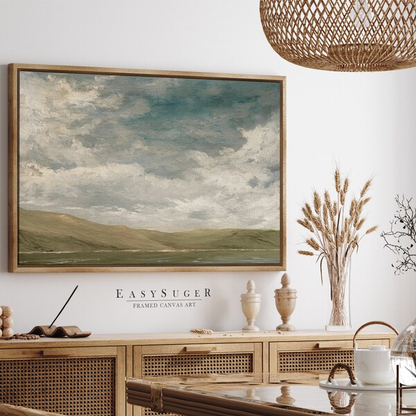 EasySuger minimalism Landscape Wall Art, Nature Framed Large Gallery Art, Minimalist Art Ready to Hang (with hanging kit) | VTG1