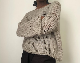 Weeping Willow Sweater | Tunisian Crochet Pattern