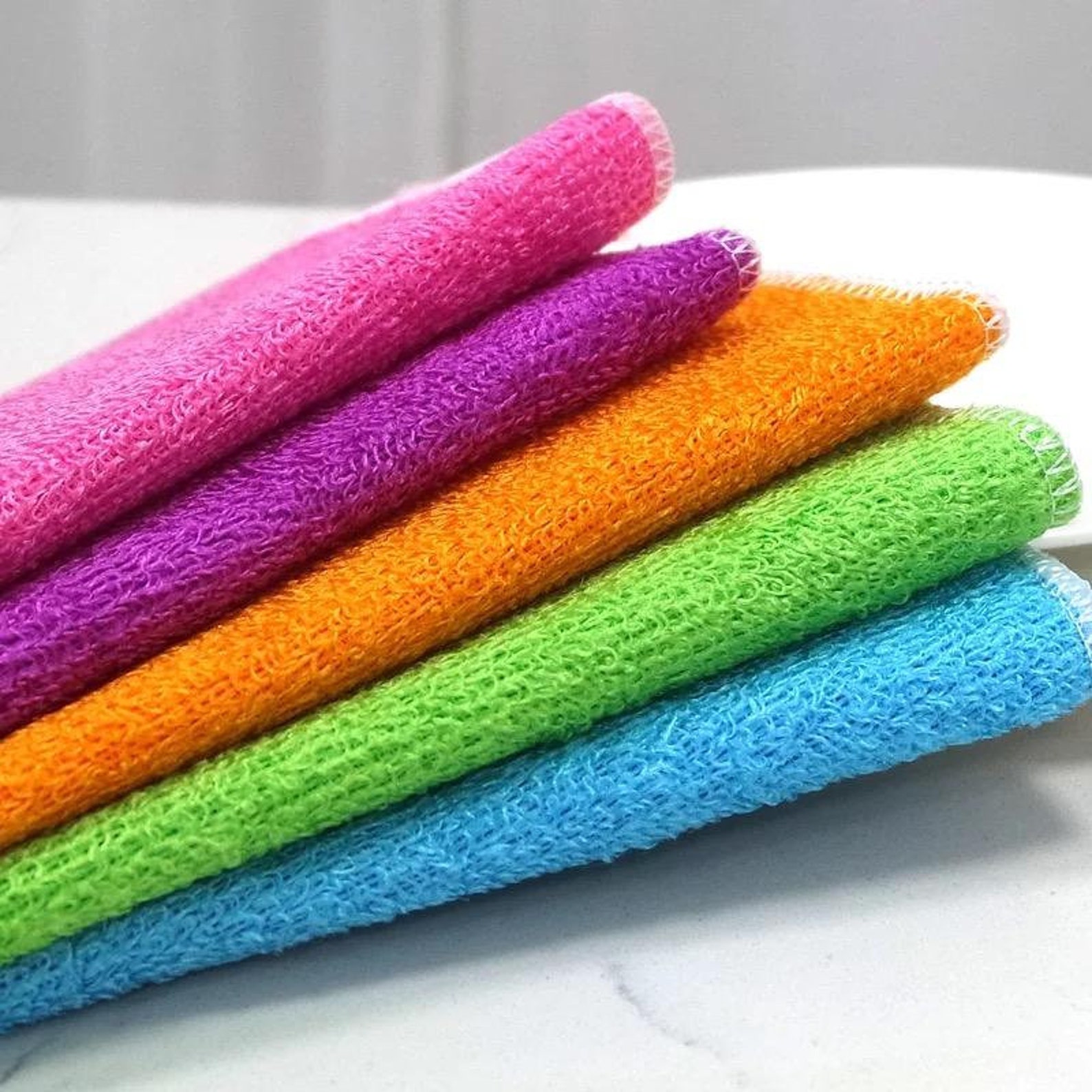 5 x EcoFriendly Dish cloth / Cleaning Cloth Organic Bamboo Etsy