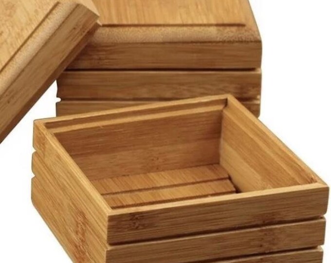 Bamboo Soap Dish With Lid Etsy