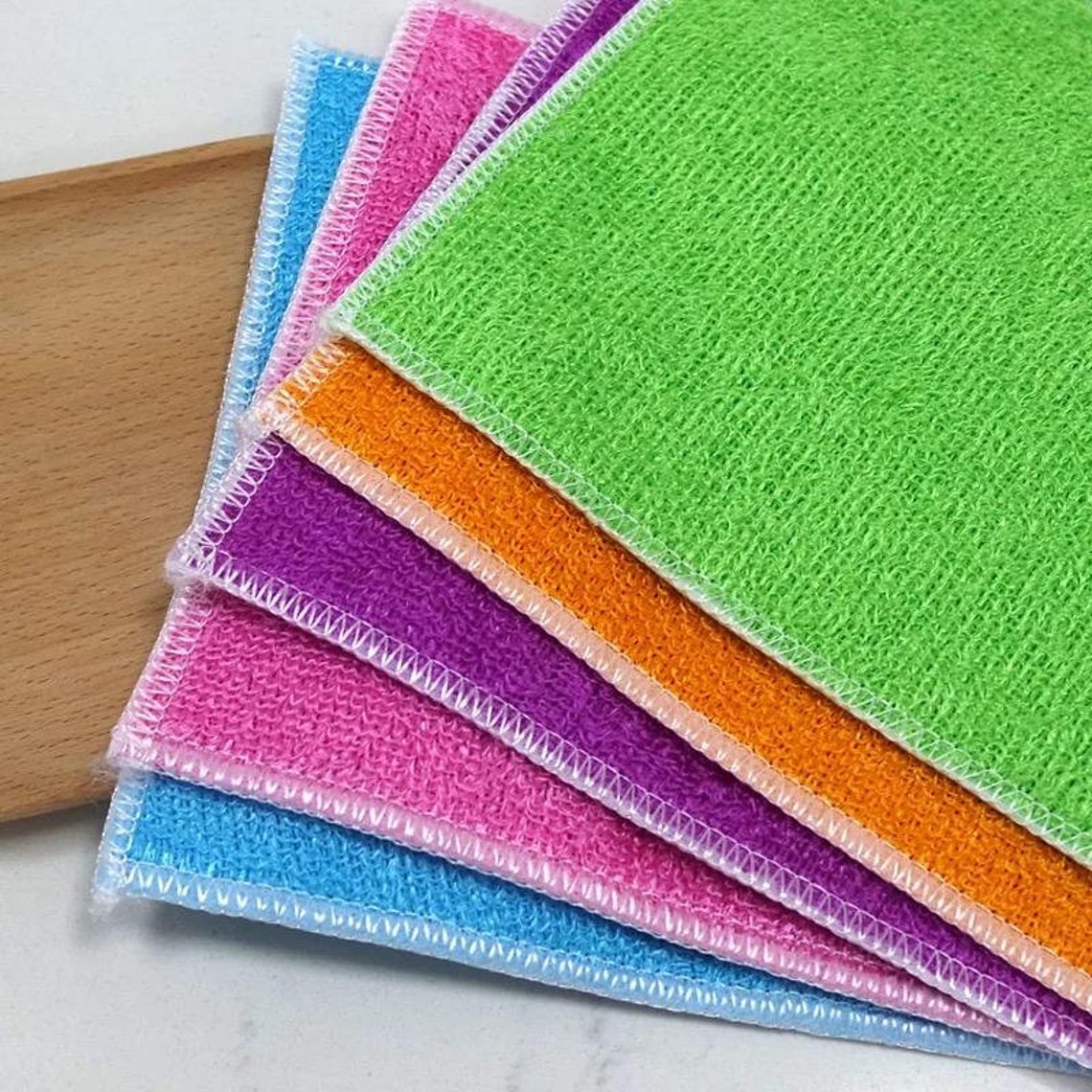 5 x EcoFriendly Dish cloth / Cleaning Cloth Organic Bamboo Etsy
