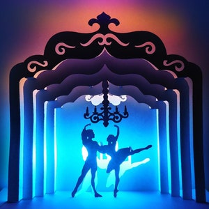 Carte pop-up ballet - modèle en papier