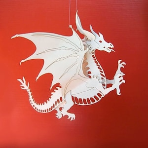 Dragão 3D - modelo para cortar papel