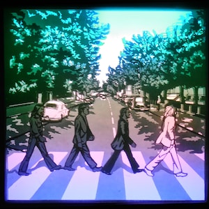 Beatles Abbey Road Light Box Template: 3D Shadow Box (Digital Download)