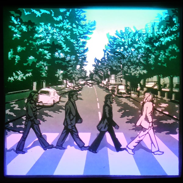 BEATLES Abbey Road, Beatles light box, shadow box SWG, digital templates