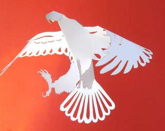 Hangende afbeelding van een roofvogel met adelaar-patroon voor het snijden van papier- Silhouet, Cricut - SWG