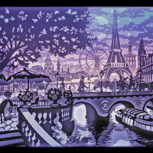 The lights of Paris-paper cutting template-light box-SVG image 5