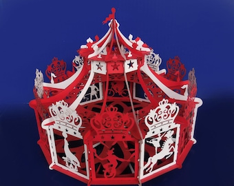 Circus Tent 3D Papercraft Template: DIY Home Decor (Digital Download)