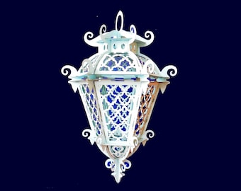Modelo de lanterna de papel 3D: luminária LED vazada (download digital)