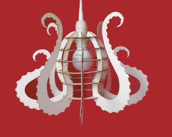 Octopus Chandelier Lampshade: Laser Cut SVG Template (Digital Download)