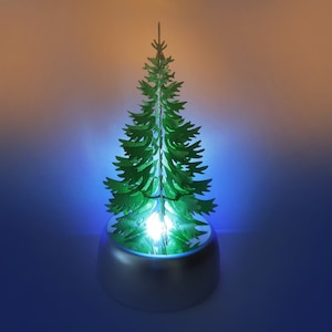 Small Christmas tree - 3D - template for cutting paper