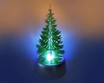 Small Christmas tree - 3D - template for cutting paper