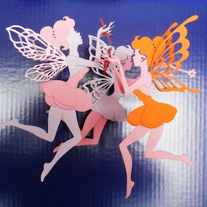 3D Fairy Girl Paper Cutting Template (Digital Download)