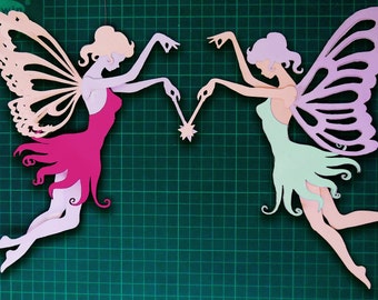 Fairy with  magic wand, Fairy 3D, Fairy SWG, Png and Vector cut files