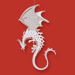 Flying Dragon, Flying Dragon 3D, Flying Dragon SVG, Flying Dragon paper cut
