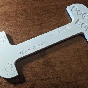 Dog Bone Cornhole Bag Measuring Tool - 3D Printed