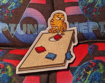 Cornhole Cat Morale Patch Hook and Loop backed.