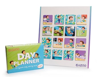 Dagplanner bord met 72 magnetische kaarten-Visueel schema Kids-Peuter Routine Routine Grafiek-Montessori Dagelijkse Routine-Visuele Muurplanner