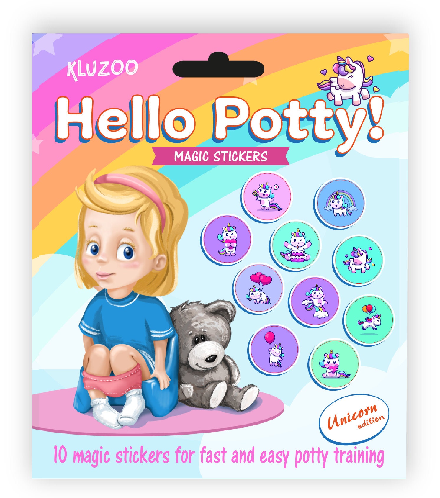 10 Magic Stickers-potty Training Stickers-unicorns image photo