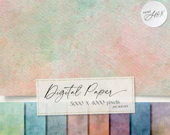 110 Huge Watercolor Digital Paper Pack, Watercolor Backgrounds, Watercolor Texture, Scrapbooking Papers, Commercial Use, Digital Download