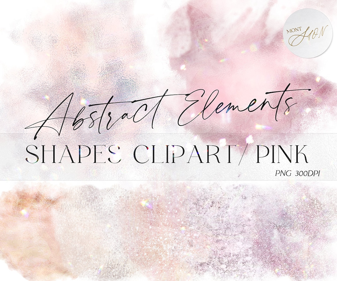 light-pink-abstract-elements-clipart-set-aesthetic-etsy