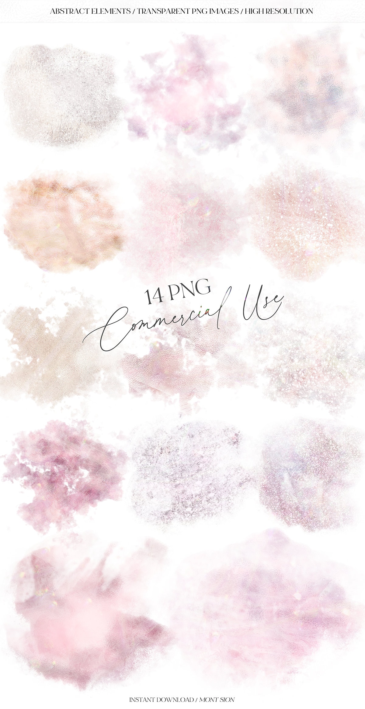 light-pink-abstract-elements-clipart-set-aesthetic-etsy